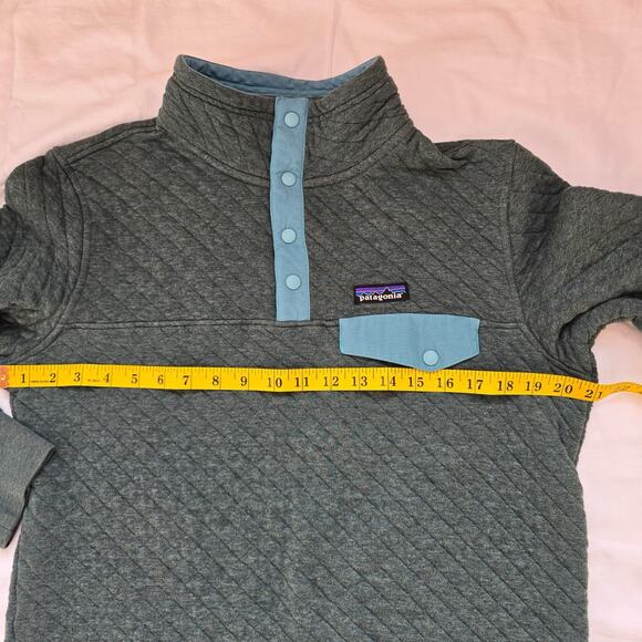 Women’s Patagonia W Organic Cotton Quilt Snap-T Pullover Nouveau Green M - Picture 4 of 5